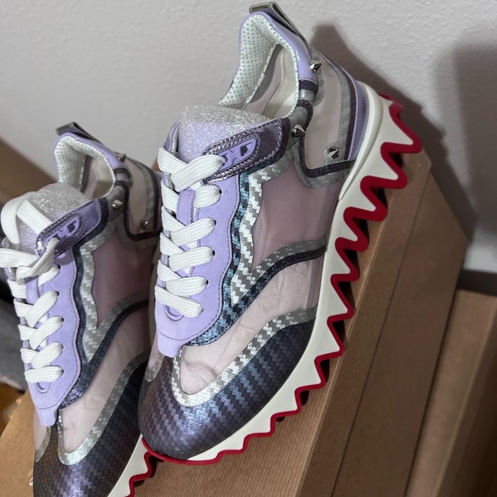 Christian Louboutin Purple and Red Women's Sneakers